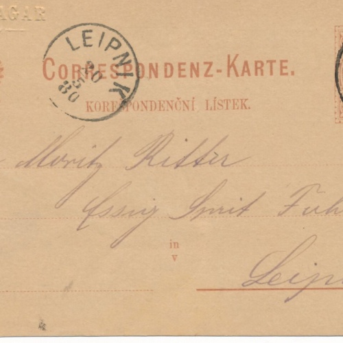 2 Kreuzer - Ganzsachen - Karte 1880 aus Kremsier (10169)