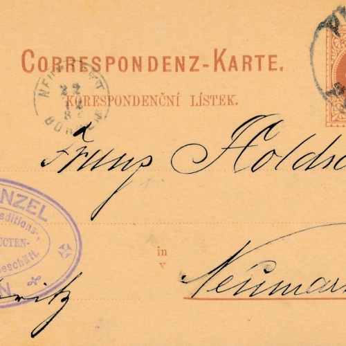 2 Kreuzer - Ganzsachen - Karte 1882 aus Pilsen (10083)