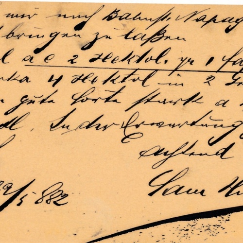 2 Kreuzer - Ganzsachen - Karte 1882 aus Zlinn (10095)