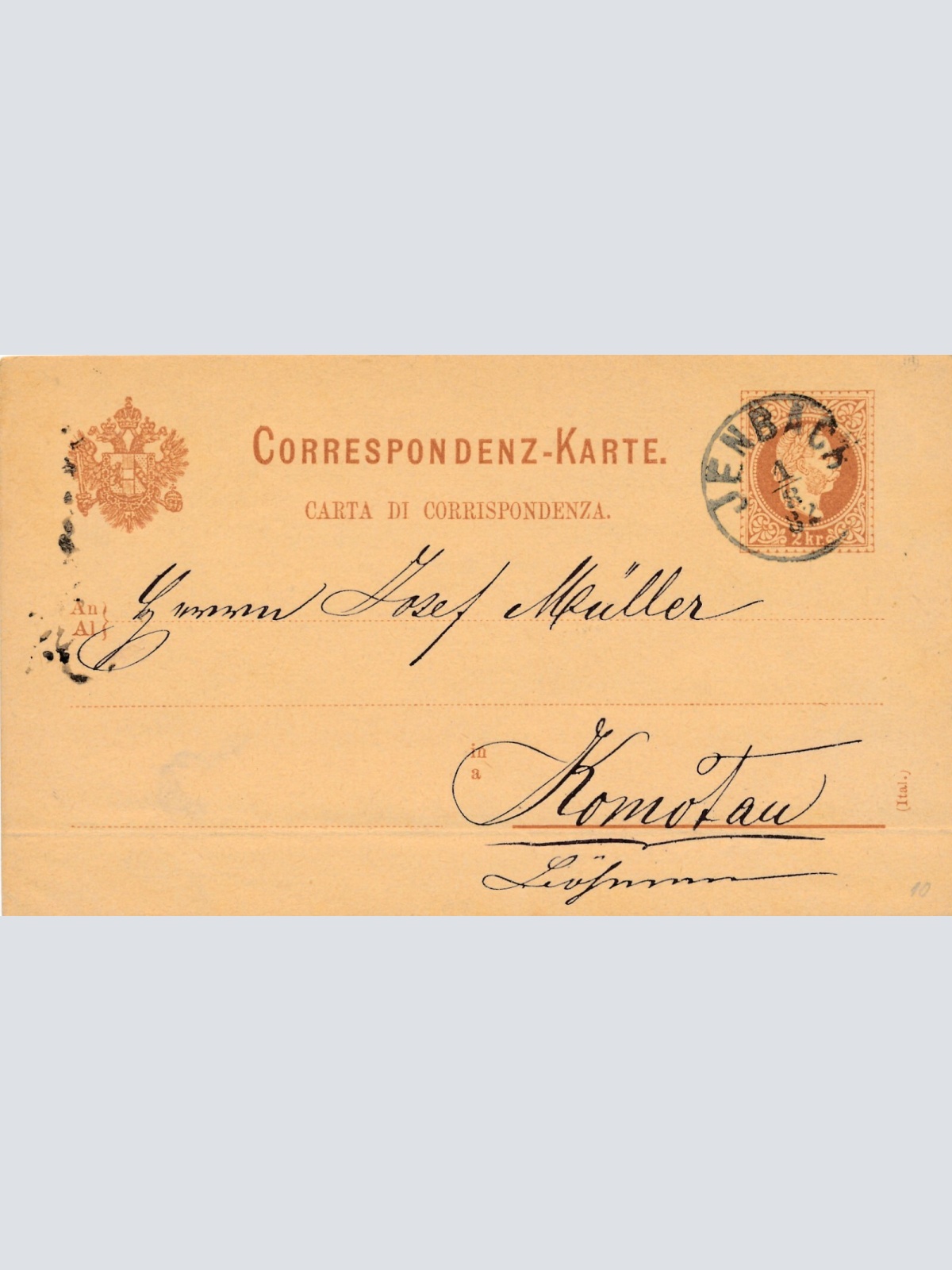 2 Kreuzer - Ganzsachen - Karte 1882 aus Jenbach (10062)