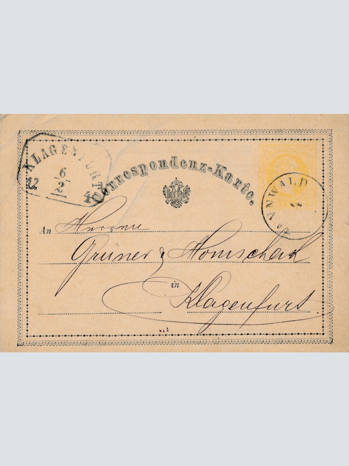 2 Kreuzer Ganzsachen - Karte 1887 aus Tanwald (10516)