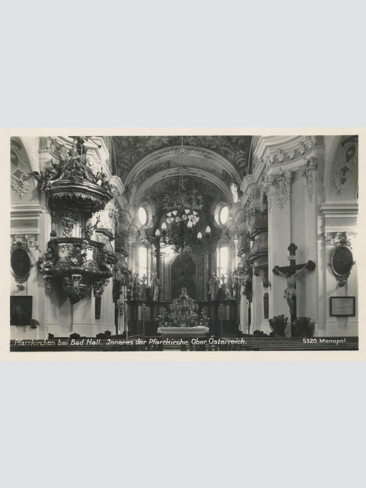 AK aus Bad Hall mit Kircheninneres Oberösterreich Ansichtskarte (10572)