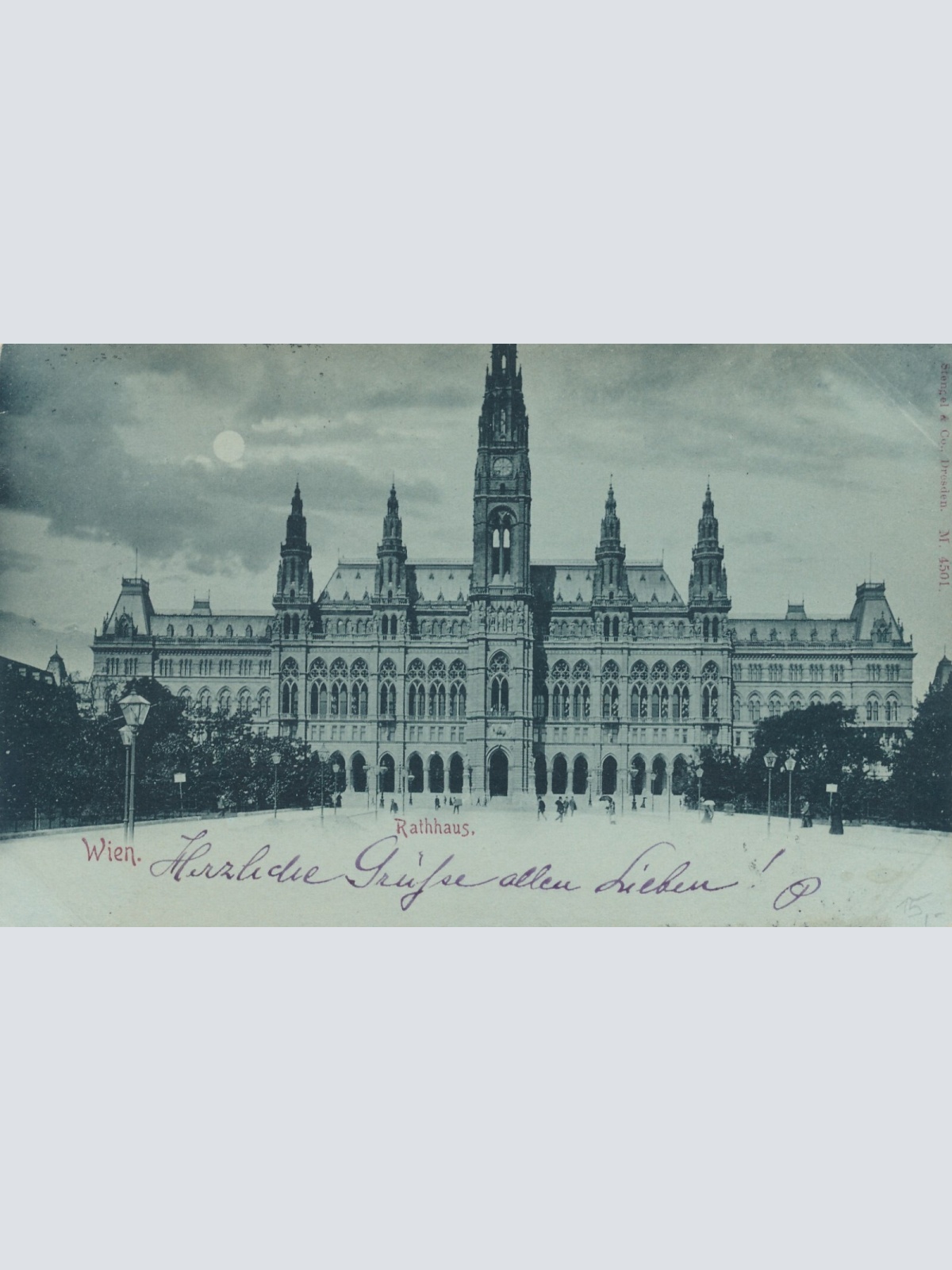 Mondschein - Karte aus Wien Ansichtskarte (10562)