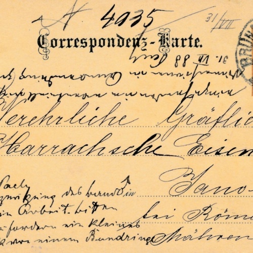 2 Kreuzer - Ganzsachen - Karte 1888 aus Brünn Stadt (10703)