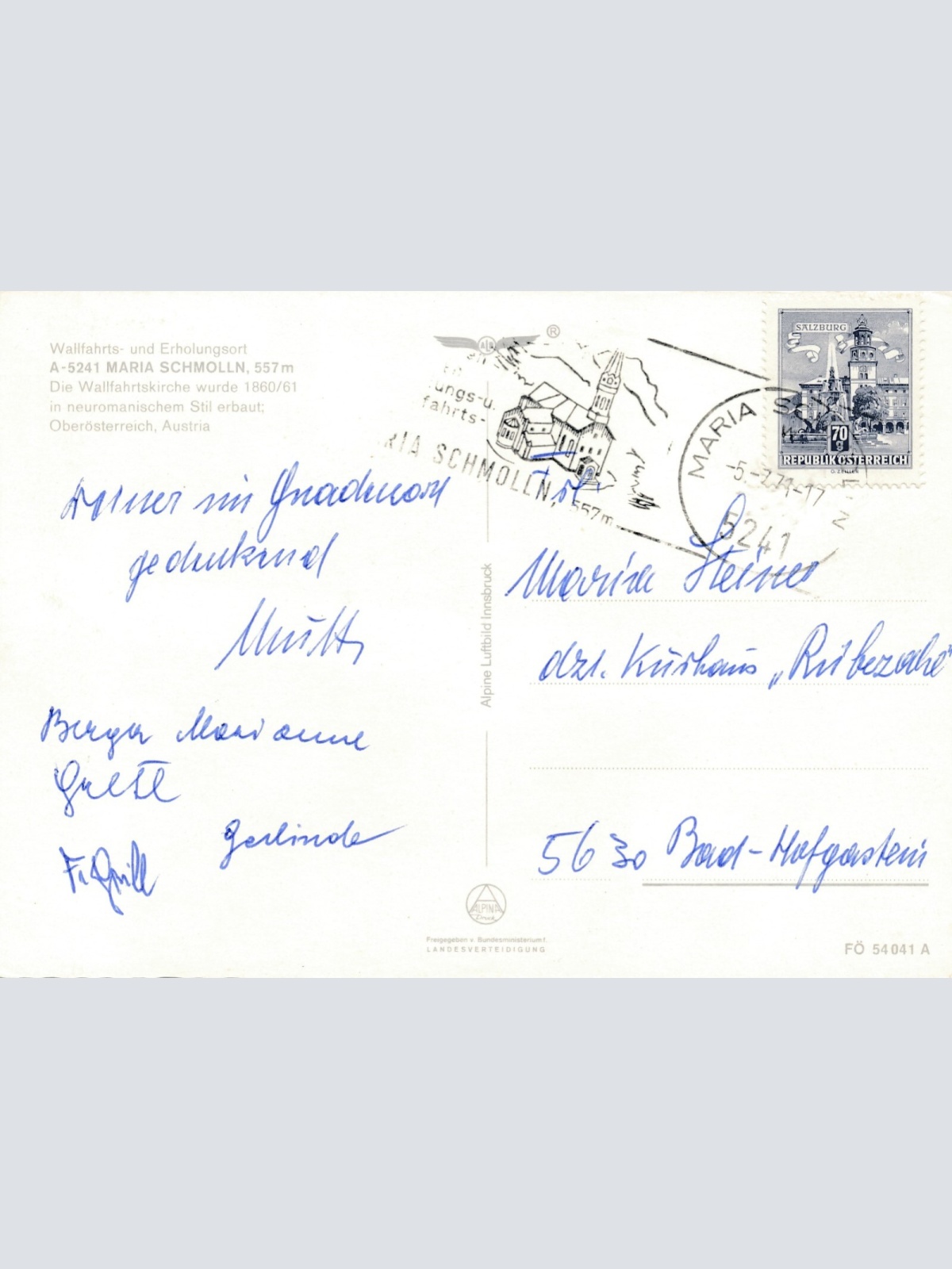 AK Alpine - Luftbild aus Maria Schmolln Oberösterreich Ansichtskarte (10722)