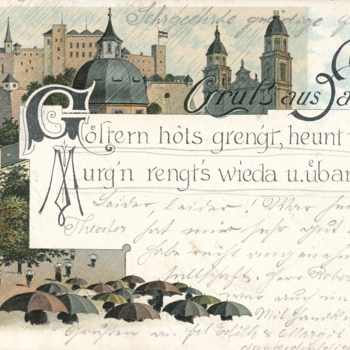 Litho - Karte gruss aus Salzburg Ansichtskarte (9323)
