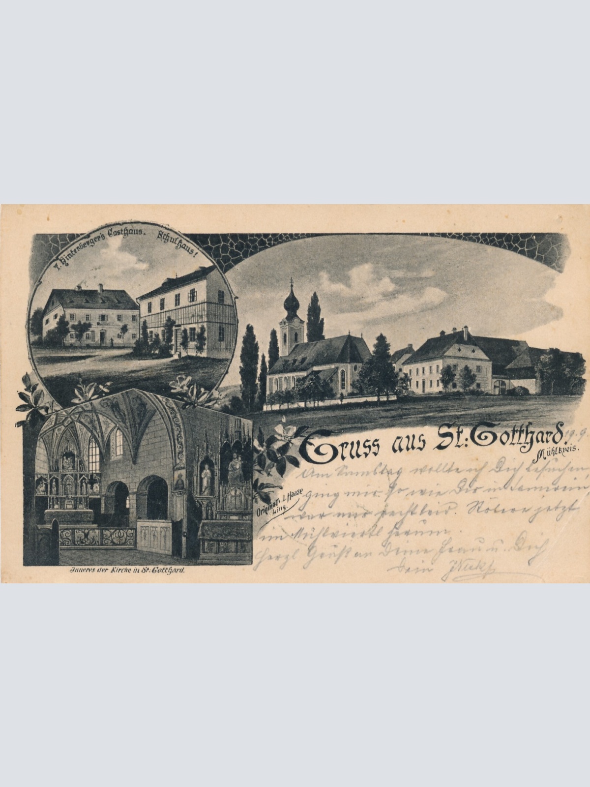 AK gruss aus St.Gotthard Oberösterreich (6403)