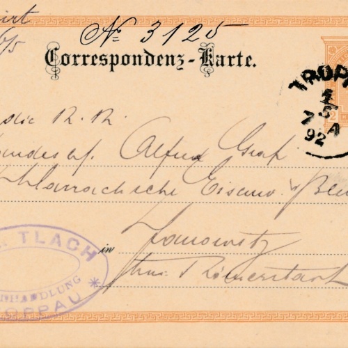 2 Kreuzer - Ganzsachen - Karte 1892 aus Troppau (10674)