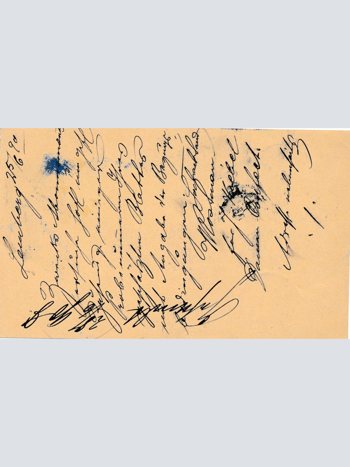 2 Kreuzer - Ganzsachen - Karte 1890 aus Lemberg (10667)