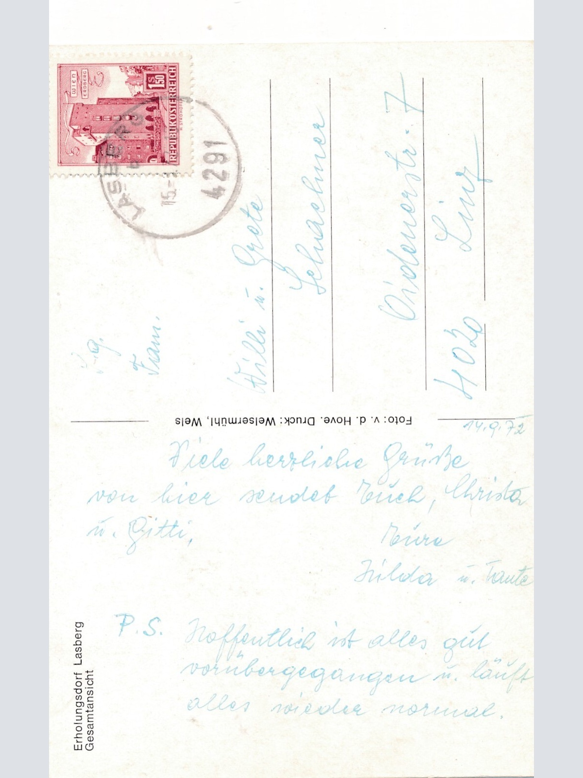 AK aus Lasberg Oberösterreich (J121)