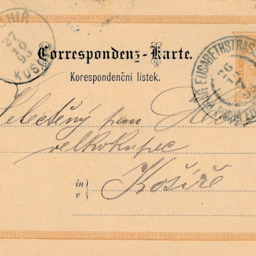 2 Kreuzer Ganzsachen - Karte 1895 aus Prag Elisabethstrasse (10445)
