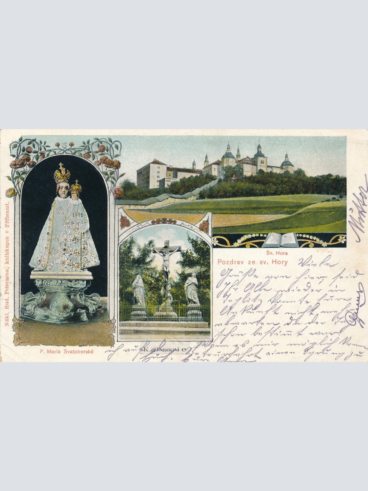 AK aus Pozdrav ze sv. Hory Tschechoslowakei Ansichtskarte (10968)
