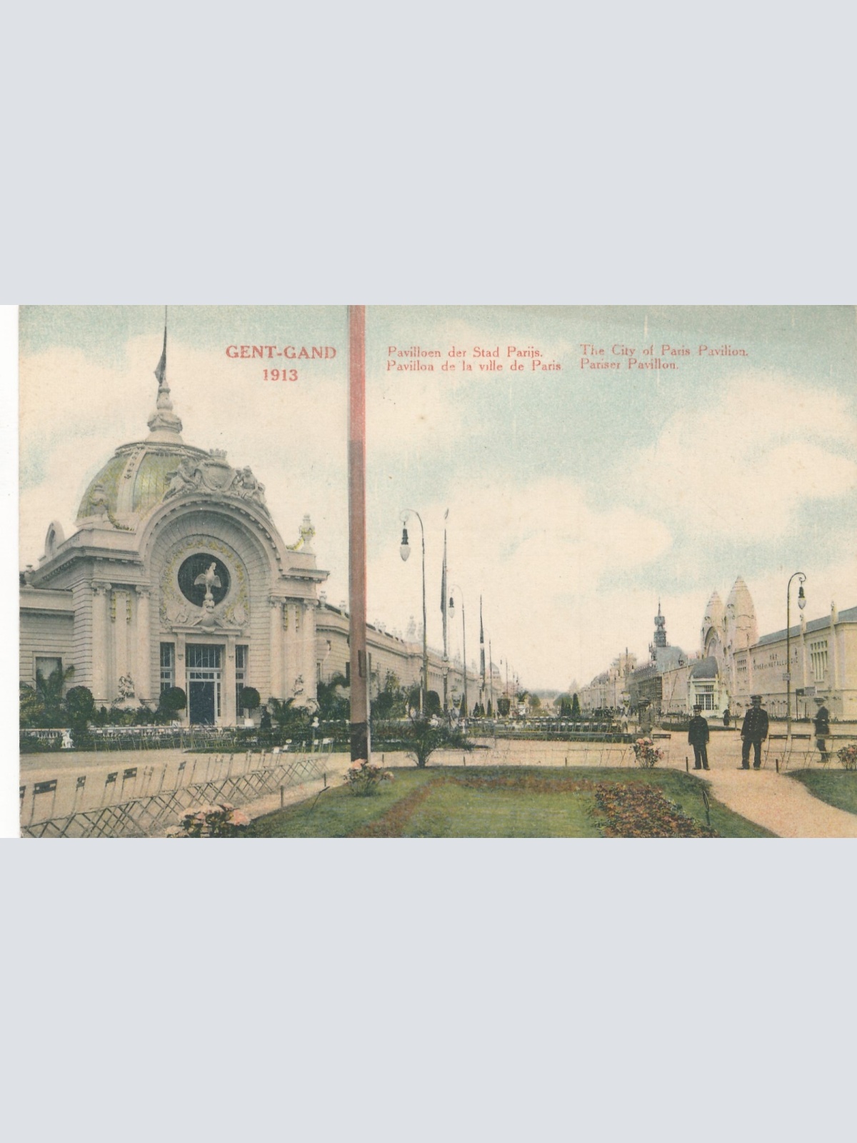 AK aus Gent Gand 1913 Pariser Pavillon Belgien Ansichtskarte (10880)