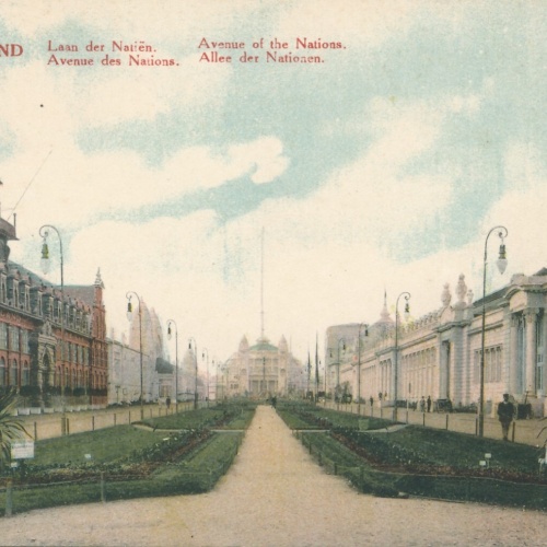 AK aus Gent Gand 1913 Allee der Nationen Belgien Ansichtskarte (10875)