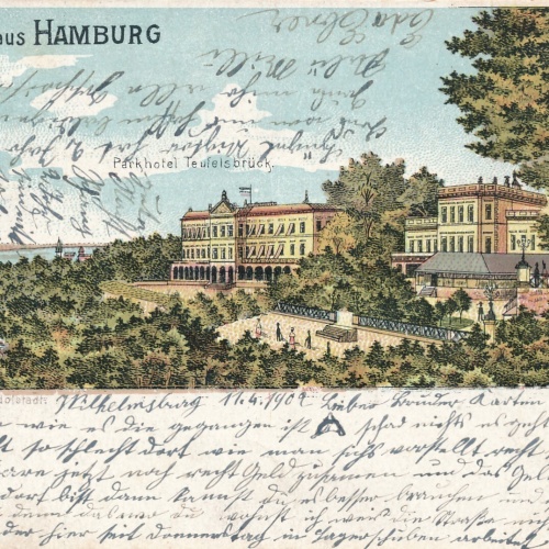 Litho - Karte gruss aus Hamburg Ansichtskarte (10903)