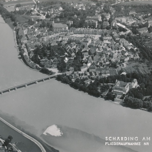 AK aus Schärding Fliegeraufnahme Nr 2120 Oberösterreich Ansichtskarte (11049)