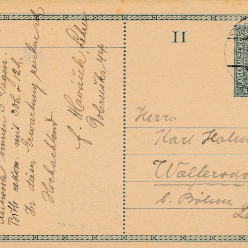 8 Heller Ganzsachen - Antwortkarte 1817 aus Dobruska (11008)