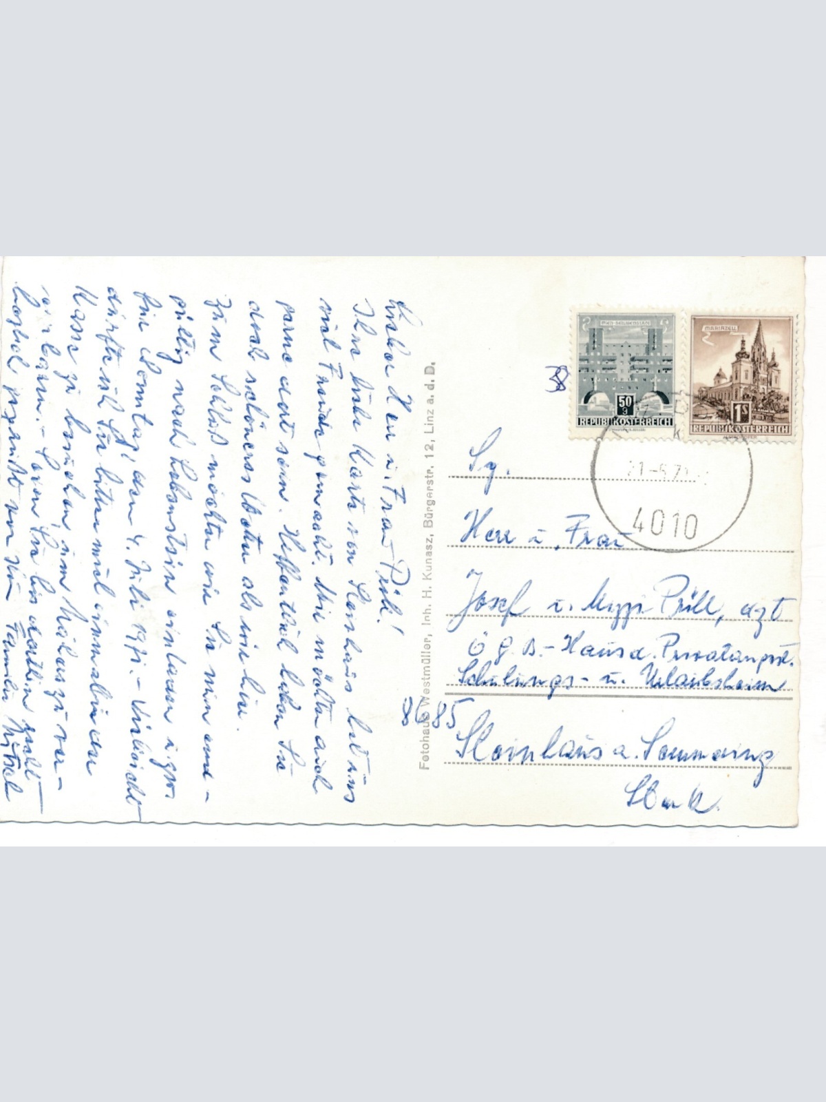 AK aus Linz mit Landstrasse Oberösterreich Ansichtskarte (9835)