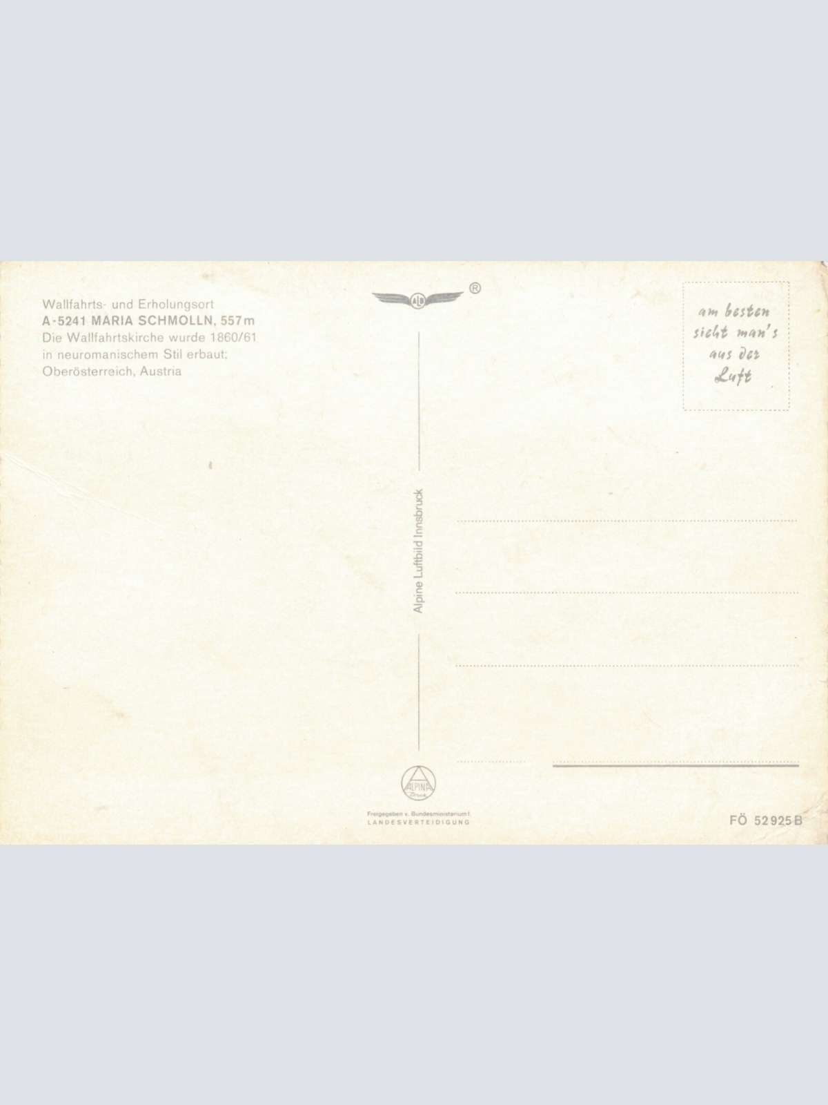 AK Alpine - Luftbild aus Maria Schmolln Oberösterreich (10800)