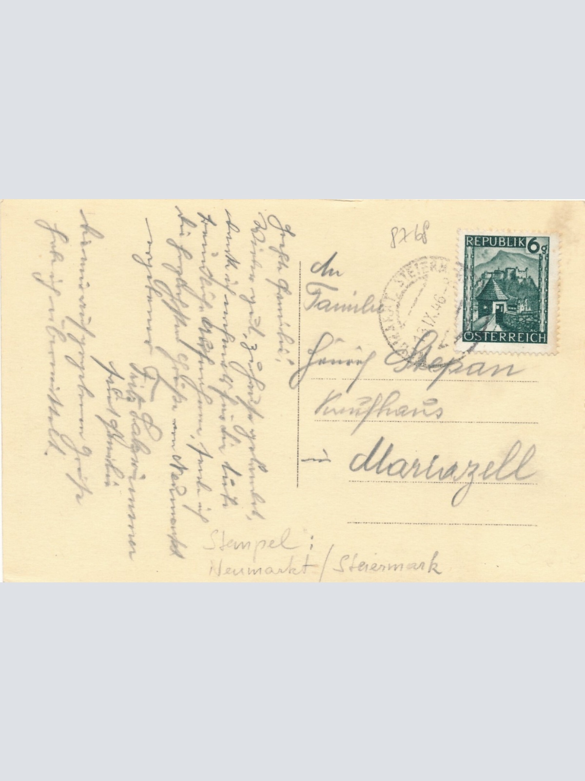 AK aus Neumarkt Steiermark Ansichtskarte (10806)