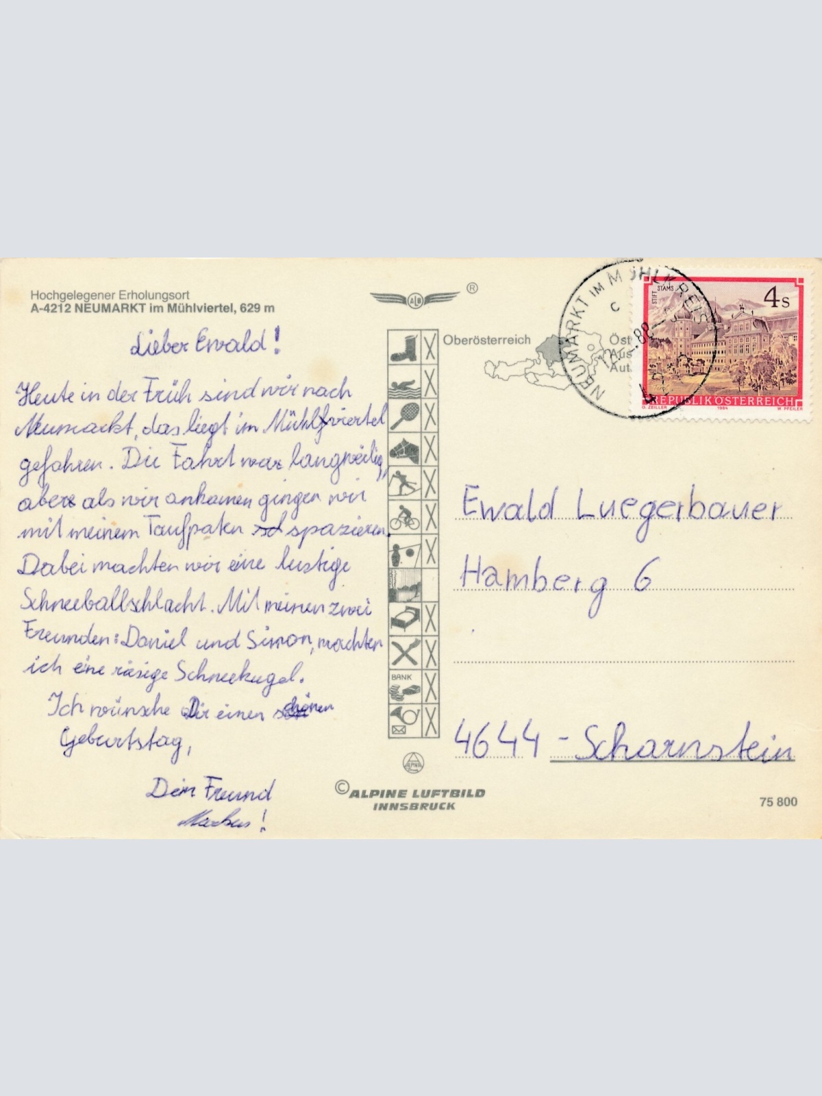 AK Alpine - Luftbild aus Neumarkt Oberösterreich (10795)