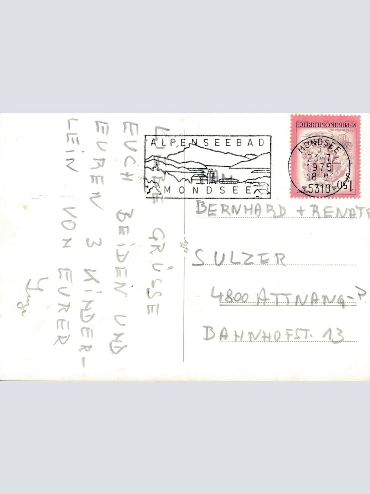 AK aus Mondsee mit Berghof Oberösterreich Ansichtskarte (11244)