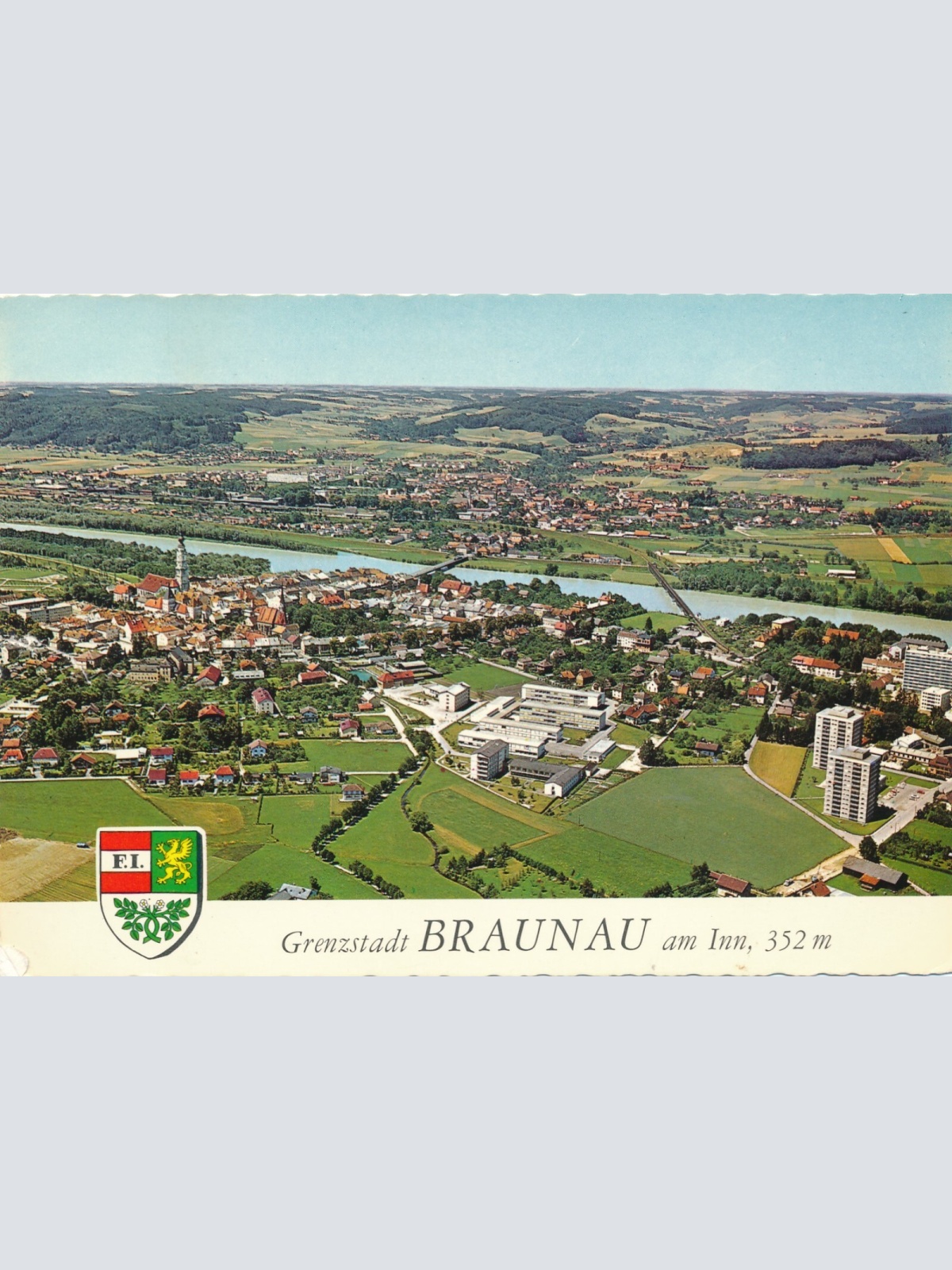 Alpine - Luftbild aus Braunau Oberösterreich Ansichtskarte (11271)