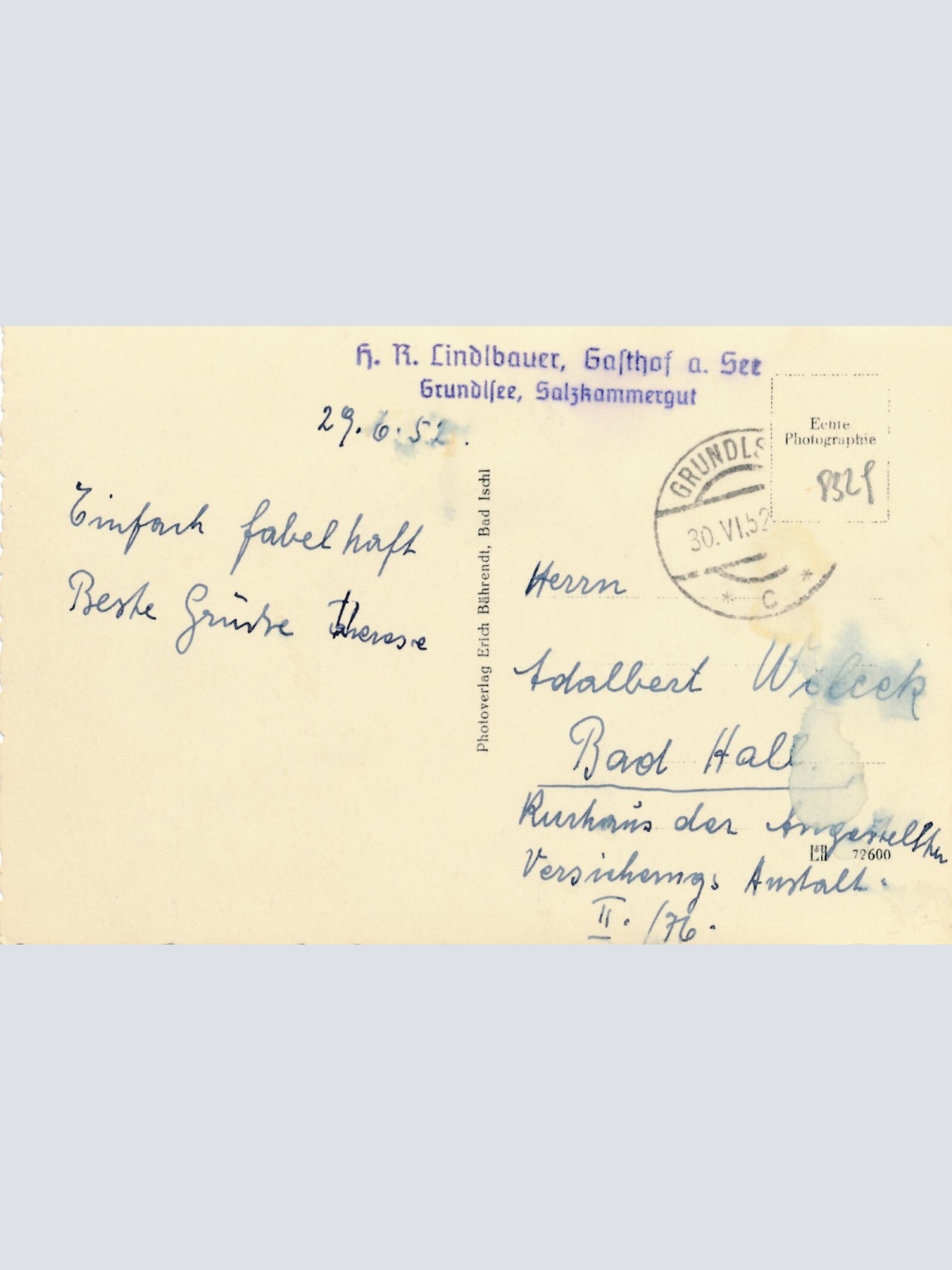 AK vom Grundlsee Steiermark Ansichtskarte (10812)