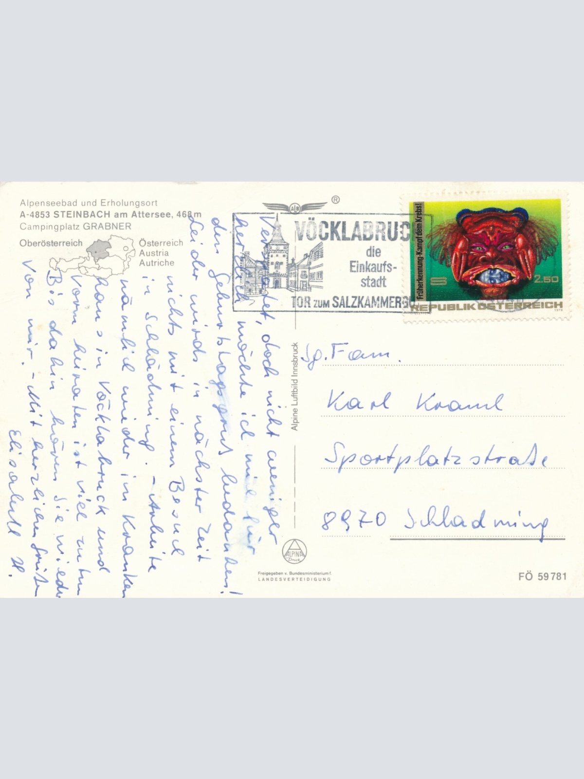 Alipne - Luftbild aus Steinbach Oberösterreich Ansichtskarte (11225)