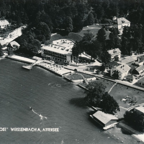 AK aus Weissenbach mit Hotel Post Oberösterreich Ansichtskarte (11226)