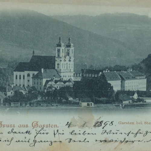 Mondschein - AK gruss aus Garsten Oberösterreich Ansichtskarte (11207)