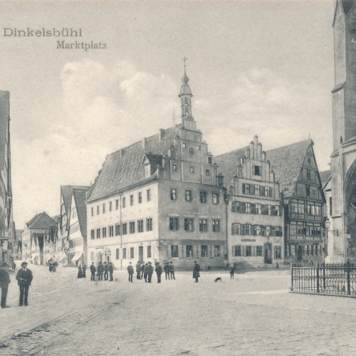 AK aus Dinkelsbühl Marktplatz Bayern Ansichtskarte (11377)