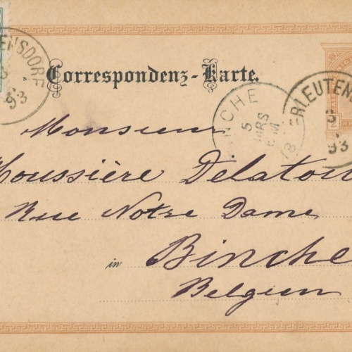 2 Kreuzer - Ganzsachen - Karte aus 1893 aus Eutensdorf + 3 Kreuzer ZF (11340)