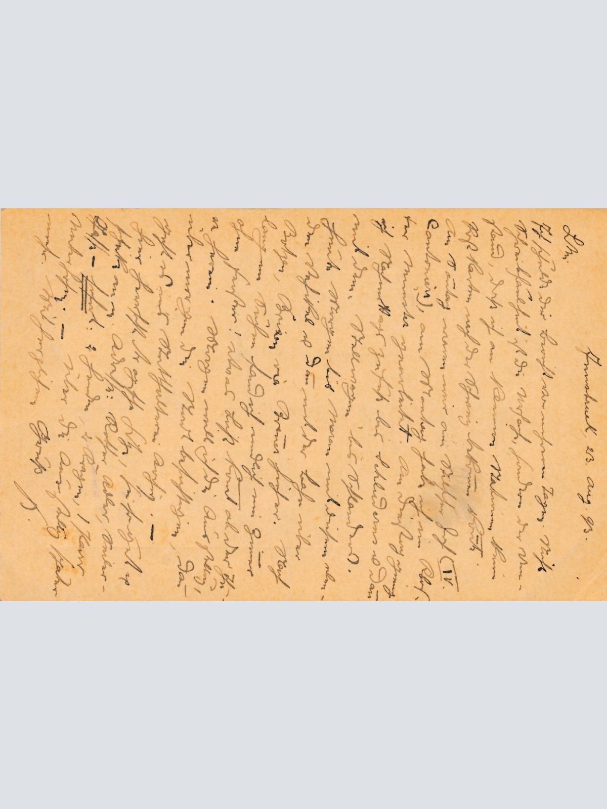 5 Kreuzer Ganzsachen - Karte 1893 aus Innsbruck Bahnhof (11607)