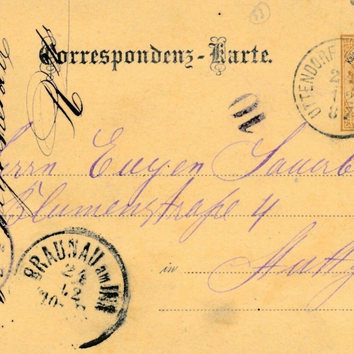 2 Kreuzer Ganzsachen - Karte 1887 aus Uttendorf (11604)