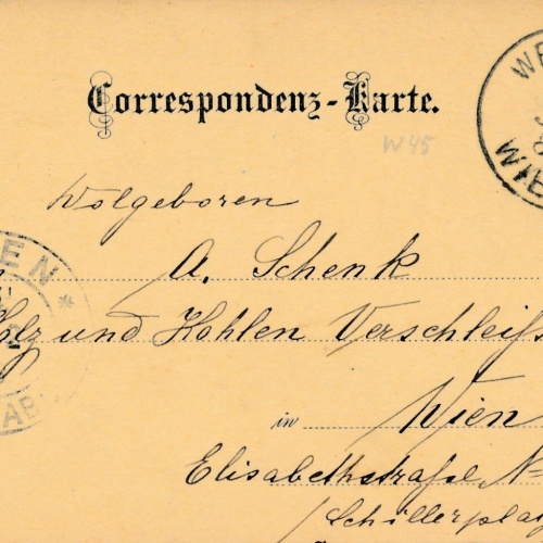 2 Kreuzer Ganzsachen - Karte 1888 aus Wien Weissgärber (11178)