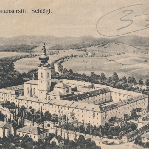 AK aus Schlägl mit Prämonstratenserstift Oberösterreich Ansichtskarte (11196)