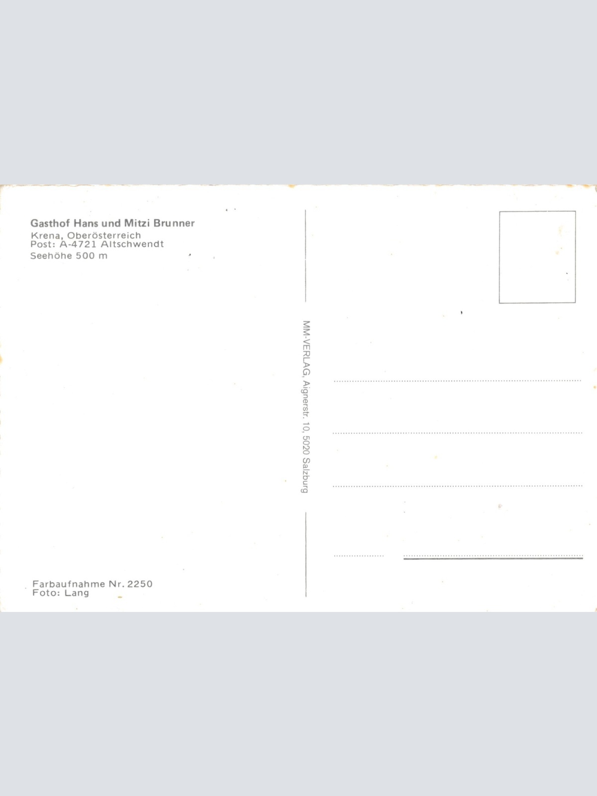 AK aus Zell an der Pram mit Gasthof Brunner Oberösterreich Ansichtskarte (11537)