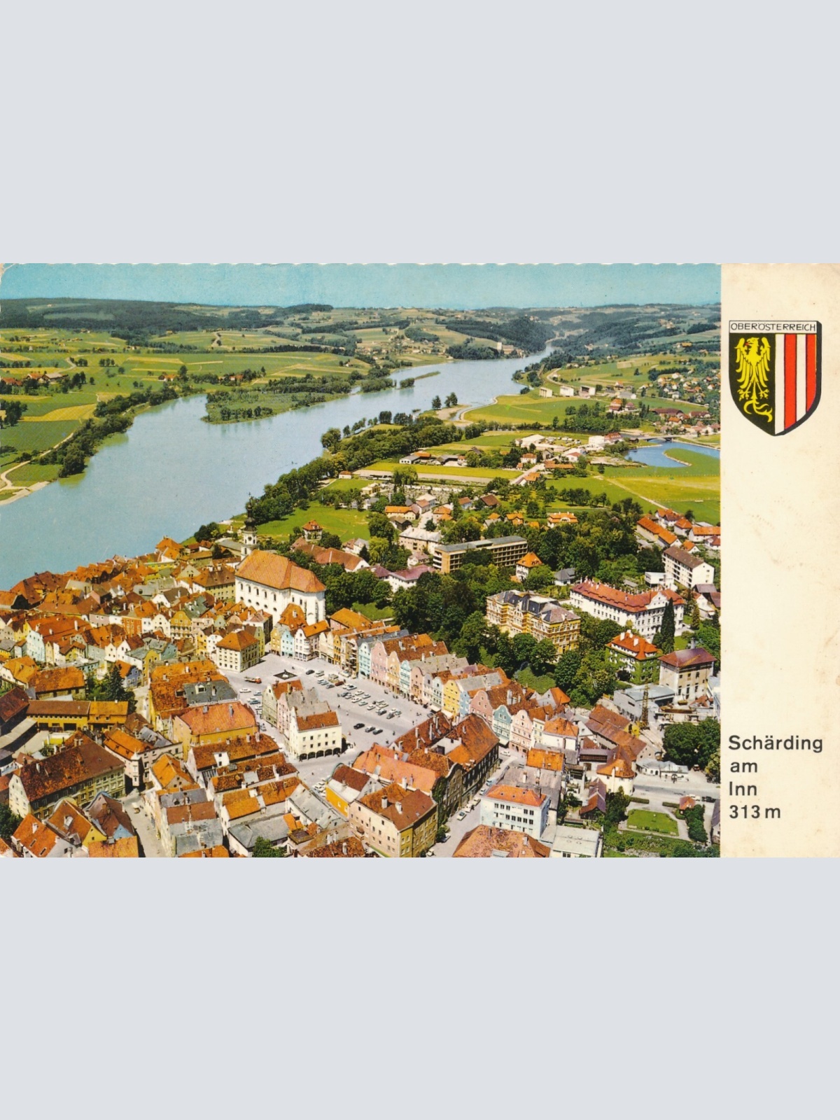 Alpine - Luftbild aus Schärding Oberösterreich Ansichtskarte (11559)