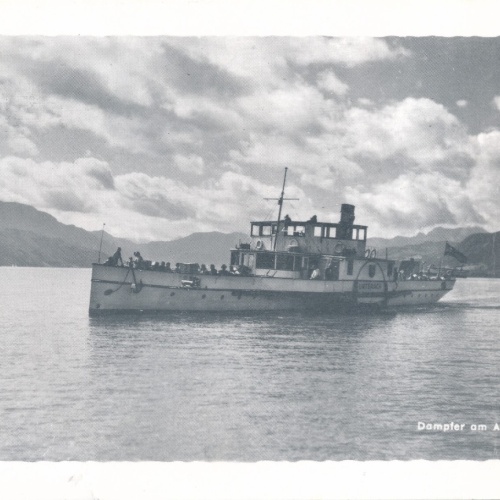 AK vom Attersee mit Dampfer Oberösterreich Ansichtskarte (11663)