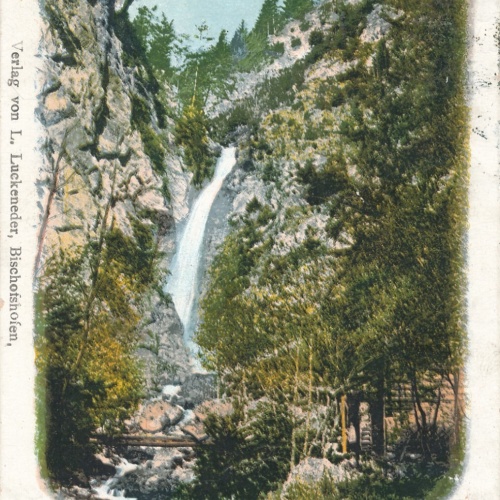 AK aus Bischofshofen mit Wasserfall Salzburg Ansichtskarte (11426)