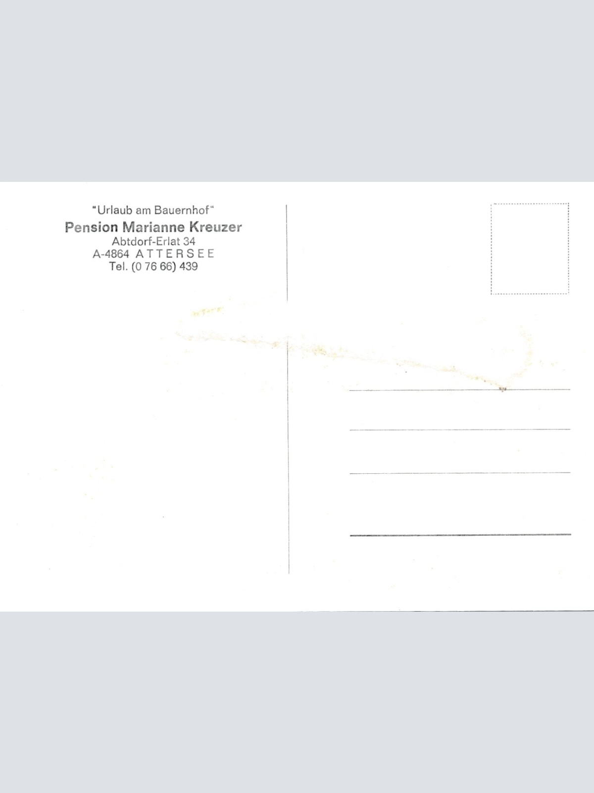 AK, Pension Marianne Kreuzer, Attersee, Oberösterreich (S2704)