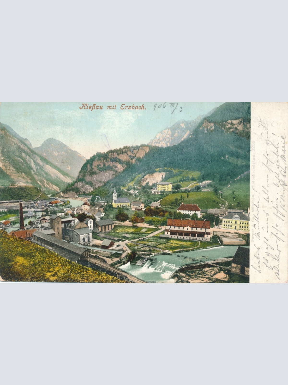 AK aus Hieflau mit Erzbach Steiermark Ansichtskarte (12000)