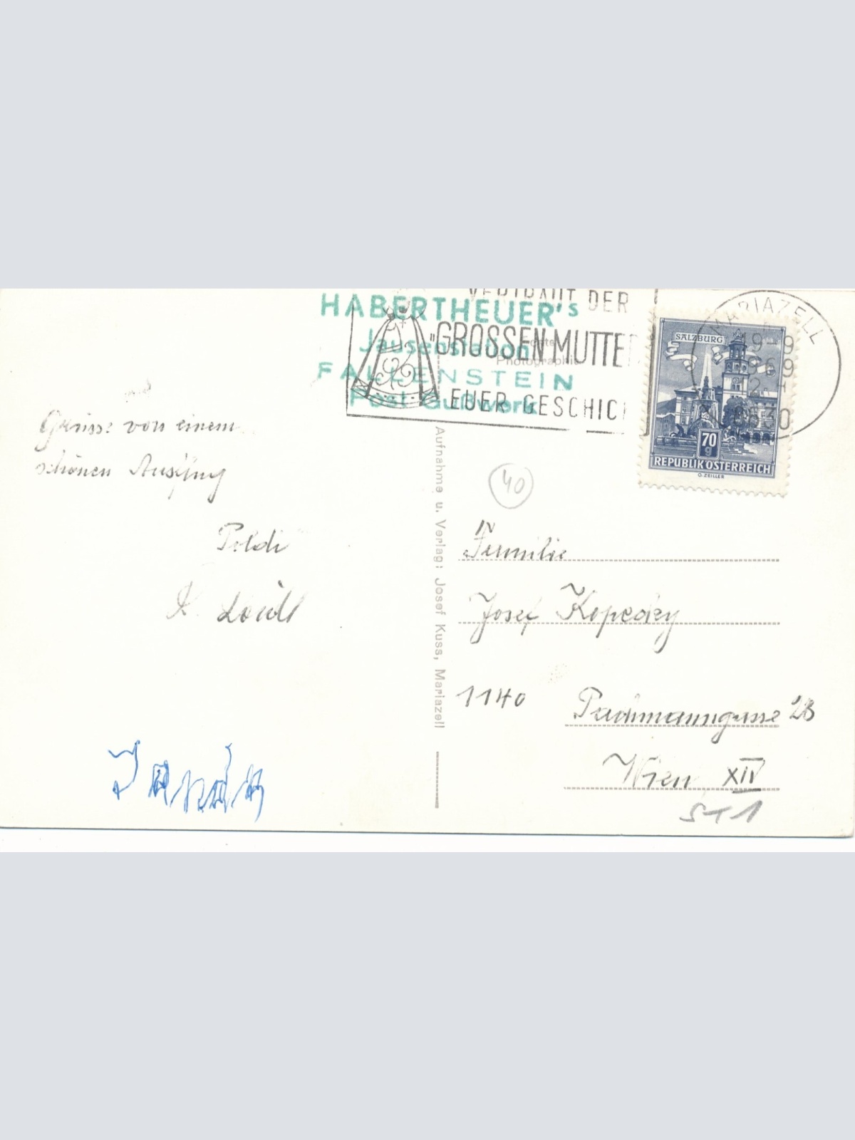 AK aus Fallenstein mit Gasthaus Tonionaussicht Steiermark Ansichtskarte (12038)