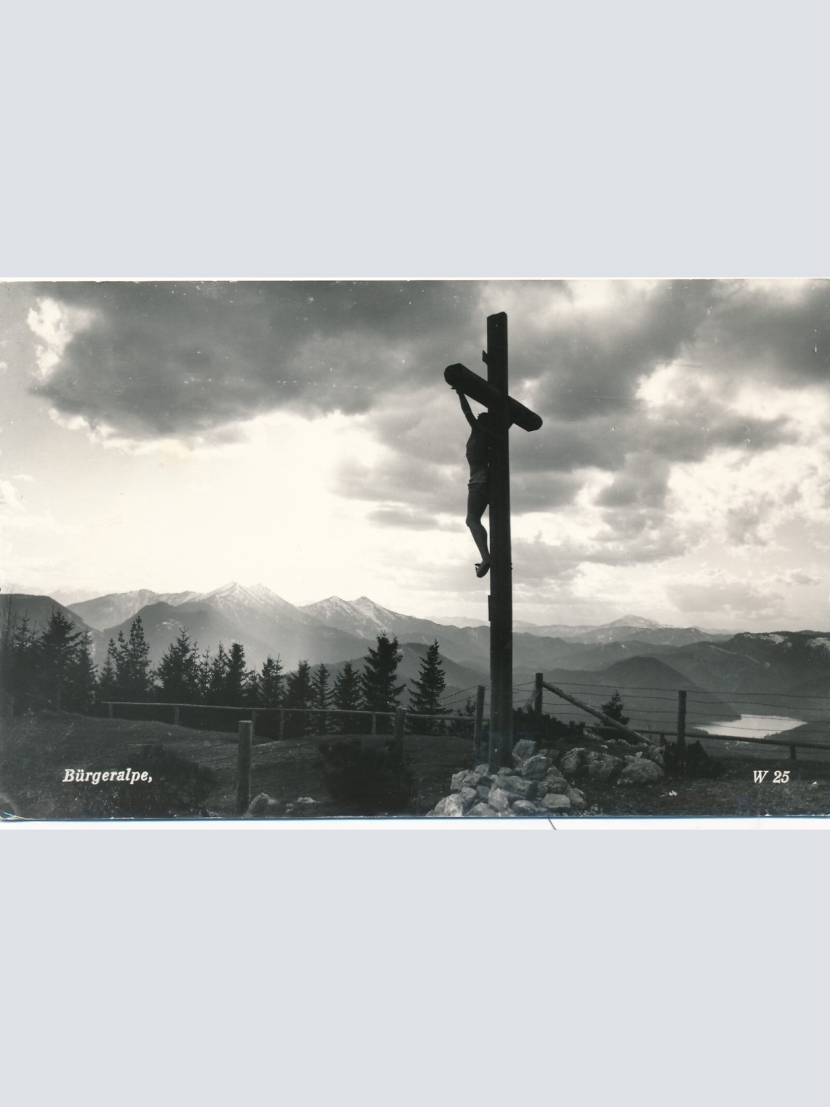 AK Bürgeralpe mit Kreuz Steiermark Ansichtskarte (12033)