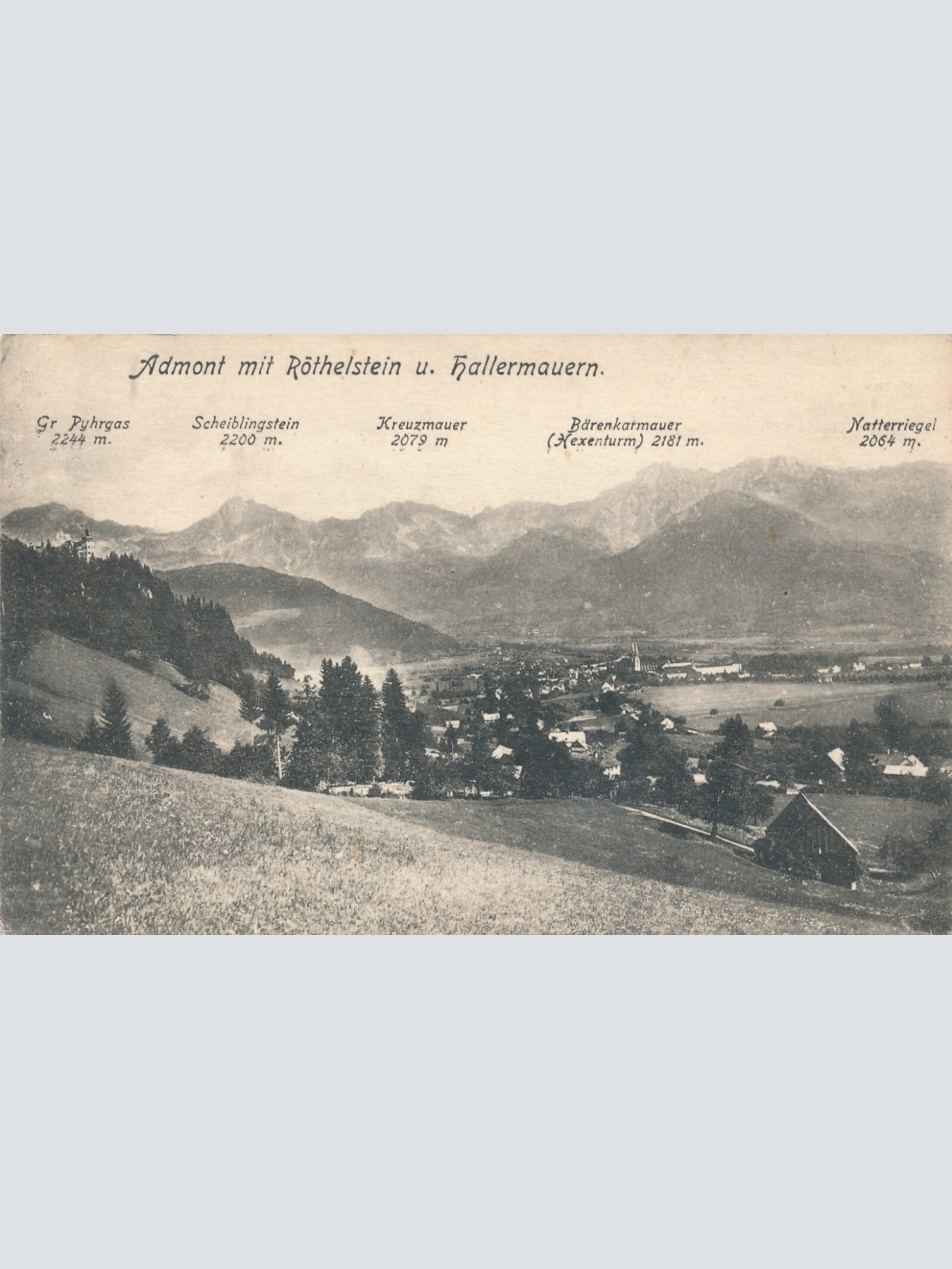 AK aus Admont mit Röthelstein Steiermark Ansichtskarte (11955)