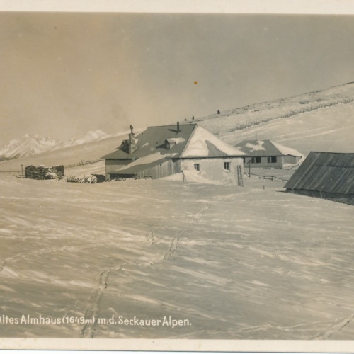 AK Stublalpe mit Altem Almhaus Steiermark Ansichtskarte (11978)