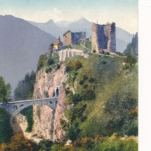 AK Tauernbahn Gratschacher Viadukt und Ruine Steiermark Ansichtskarte (12065)