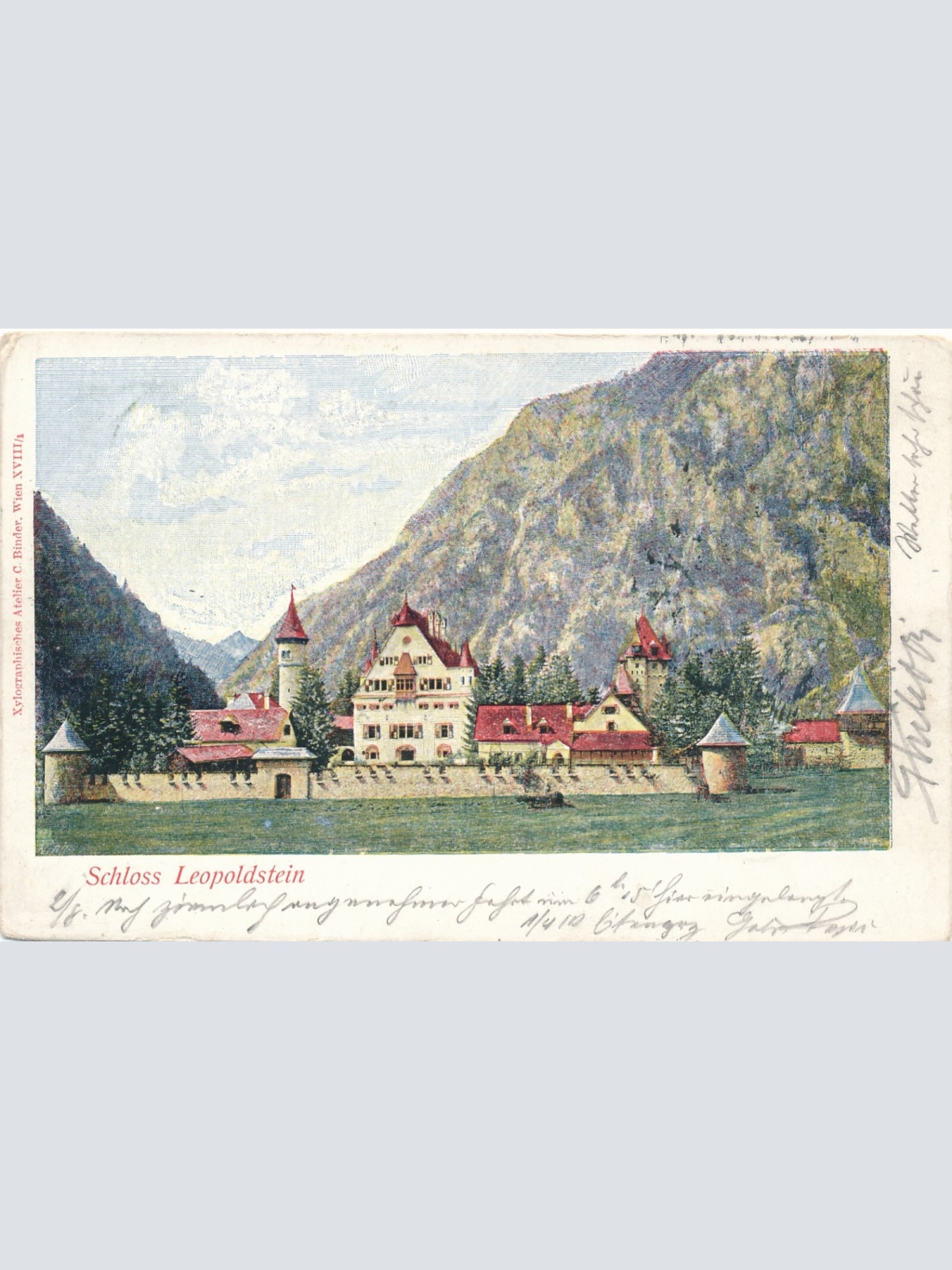 AK vom Schloss Leopoldstein Steiermark Ansichtskarte (12069)