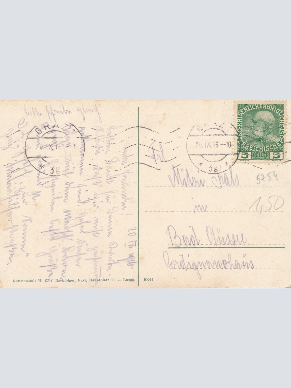 AK aus Graz  Schlossberg Steiermark Ansichtskarte (J159)